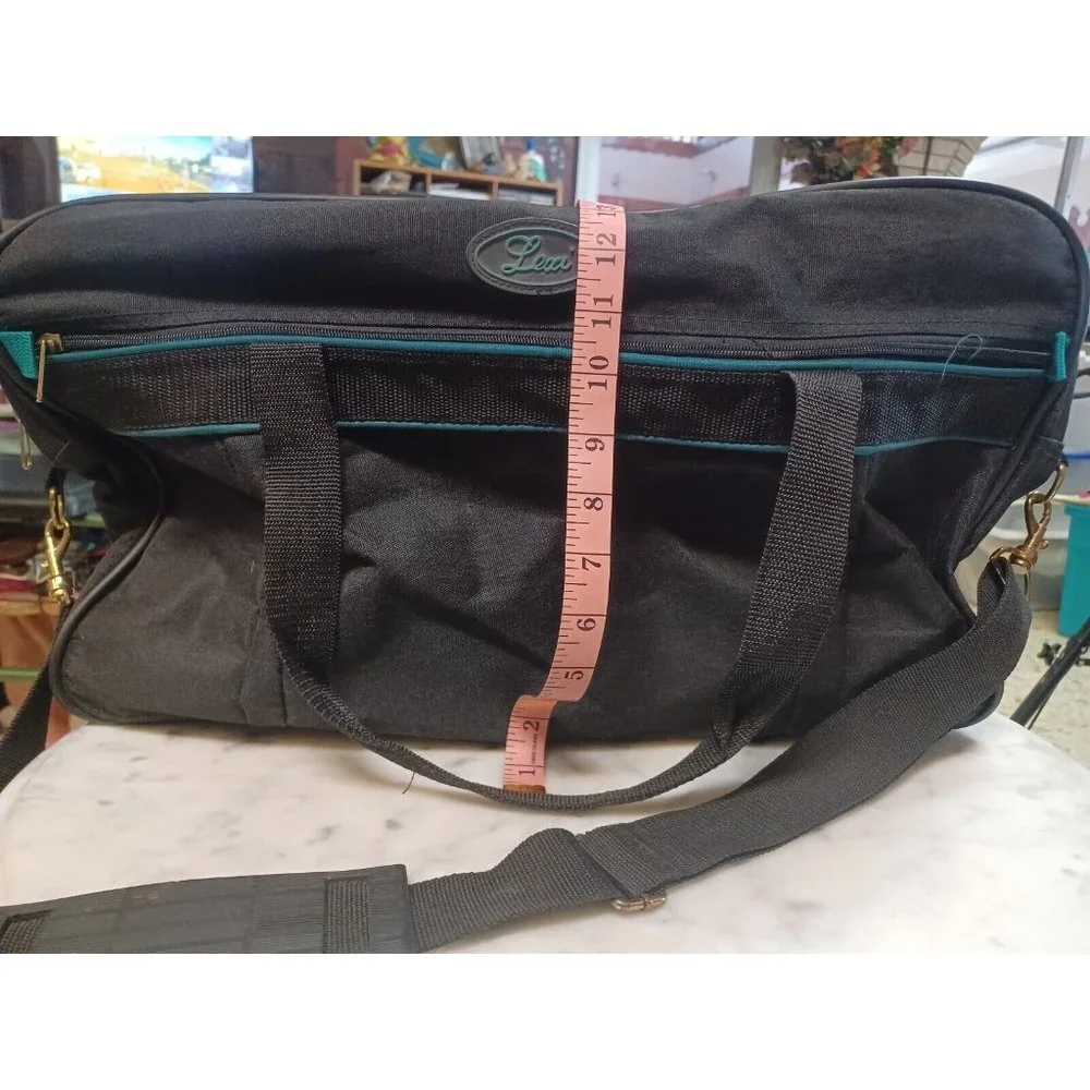 Vintage Softside Messenger/Laptop Bag with Shoulder Strap Black